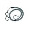 round adjustable lanyard with 2 silicone rings black grey 1pcs