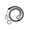 round adjustable lanyard with 2 silicone rings black white 1pcs
