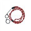 round adjustable lanyard with 2 silicone rings red white 1pcs