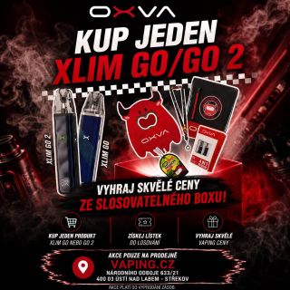 🔥 SOUTĚŽ S OXVA JE TADY! 🔥 Kup si OXVA XLIM GO nebo XLIM GO 2 a získej šanci vyhrát skvělé vaping ceny! 🎁💨 Jak na to? ✅...