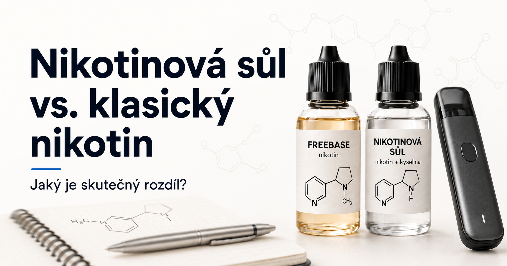 Nikotinová sůl vs. klasický nikotin: jaký je mezi nimi skutečný rozdíl?