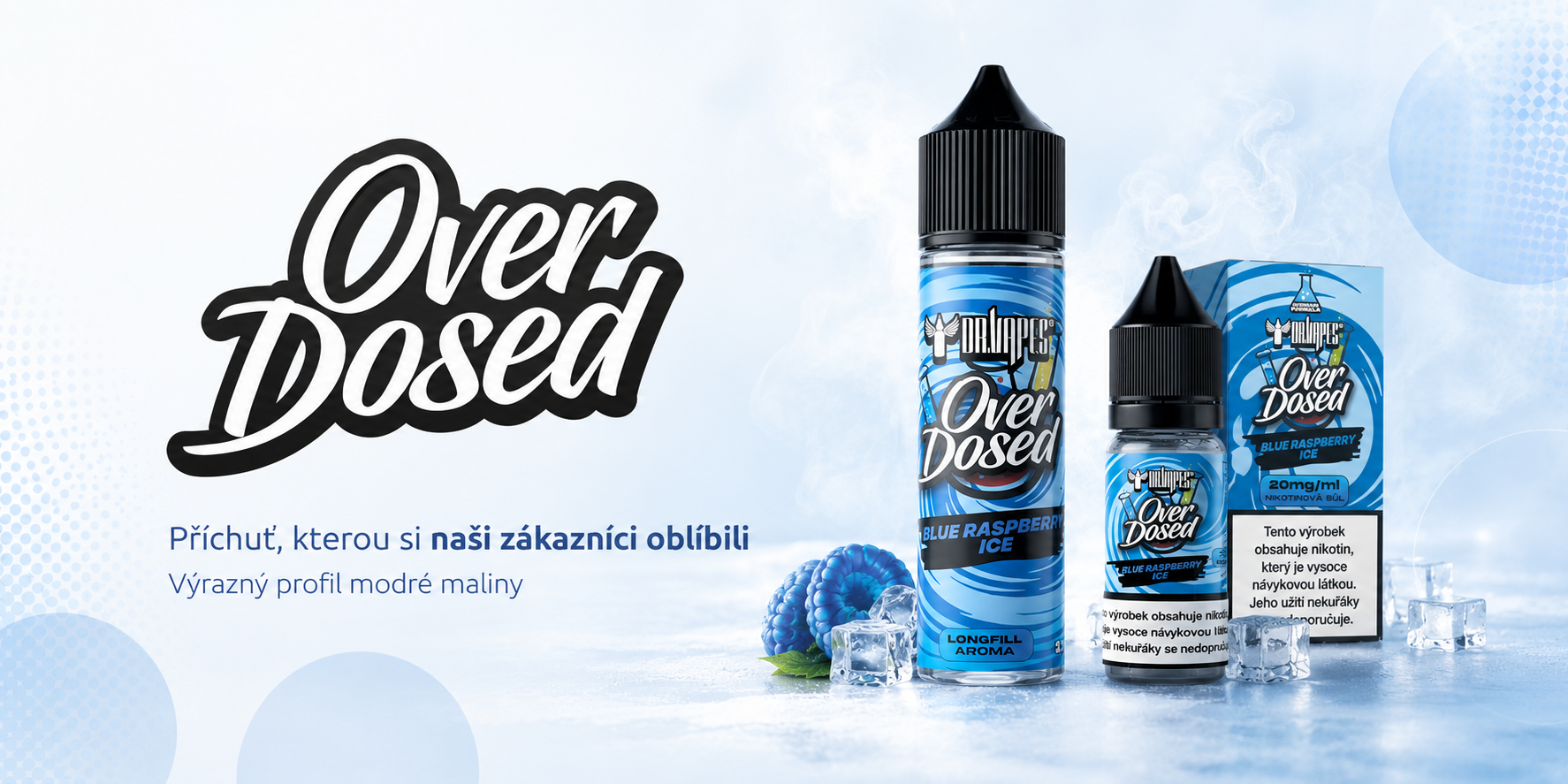 dr.vapes, overdosed, topsell modrá malina