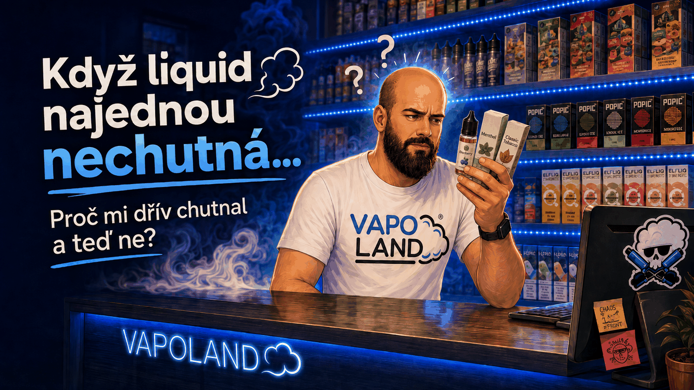 Proč mi e-liquid najednou nechutná, když mi dříve chutnal