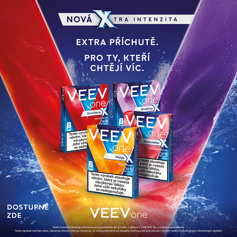VEEV ONE X - nové intenzivnější náplně