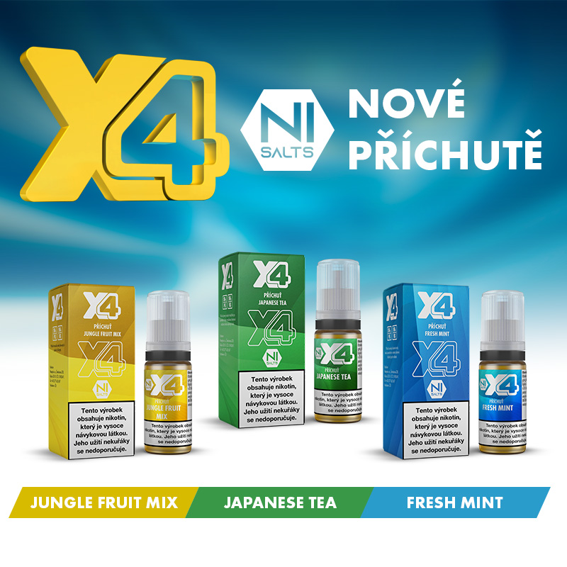 Nové příchutě nikotinových solí X4