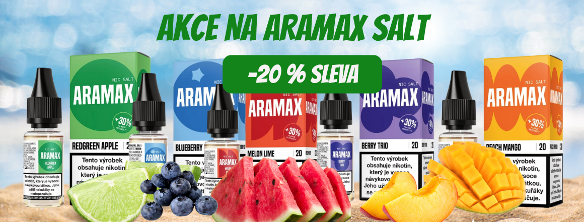 Akce na Aramax salt e-liquidy -20 %