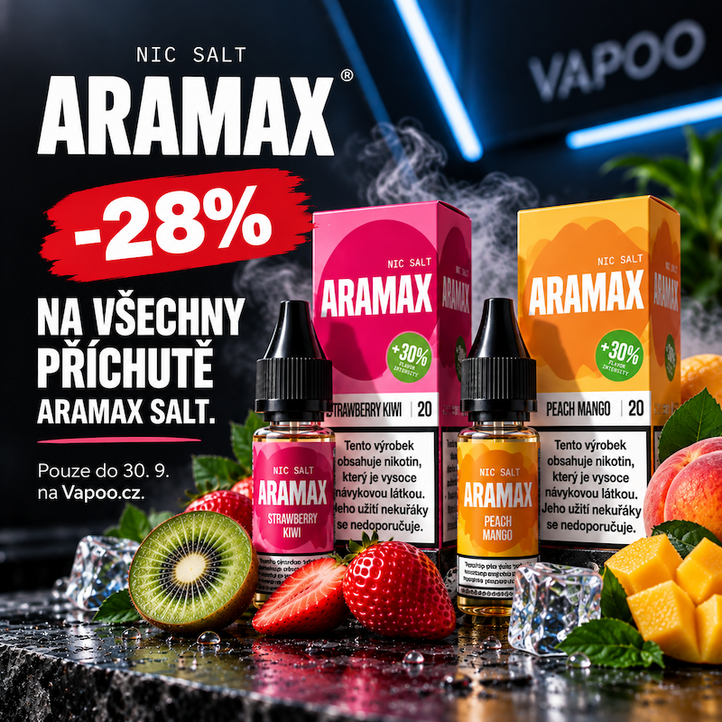Akce na Aramax salt e-liquidy -28 %