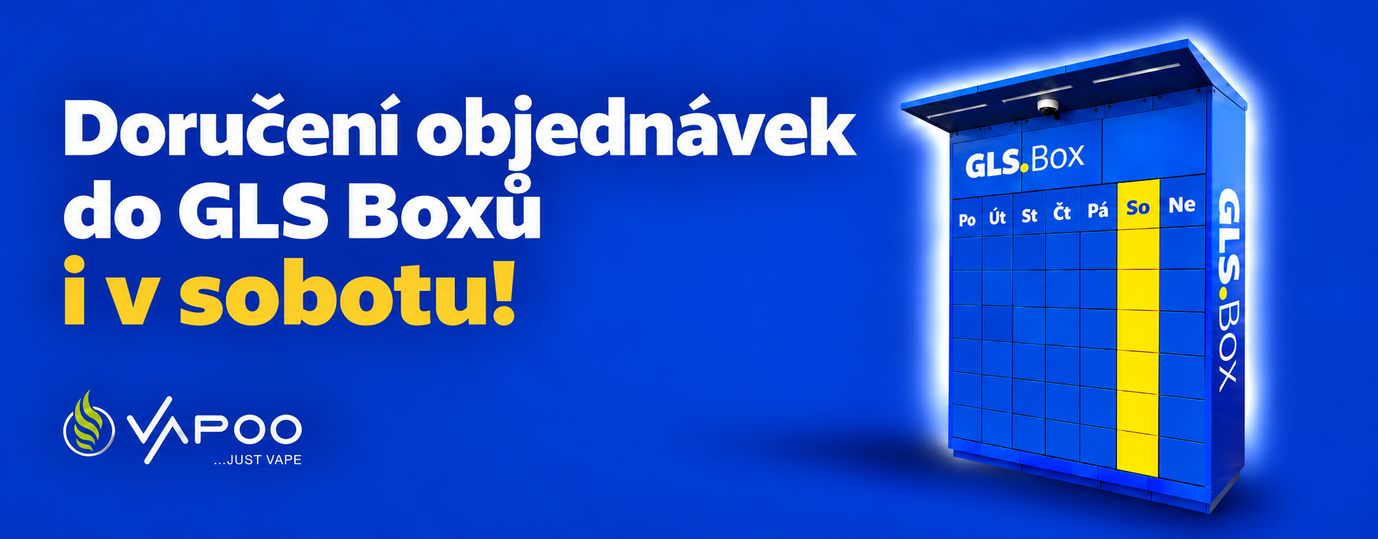 Nově zavádíme sobotní doručení objednávek při výběru GLS Boxů!