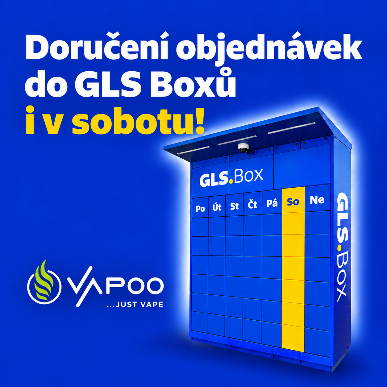 Doručení objednávek do GLS boxů i v sobotu!