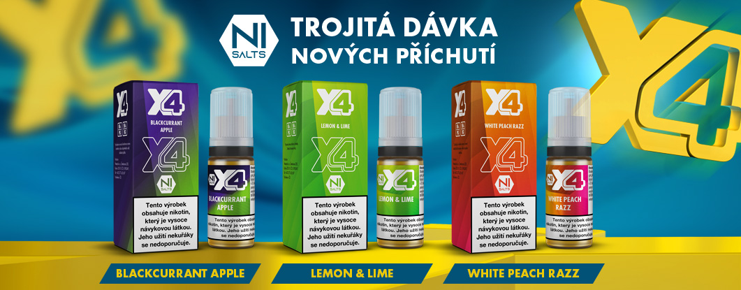 Nové příchutě nikotinových solí X4