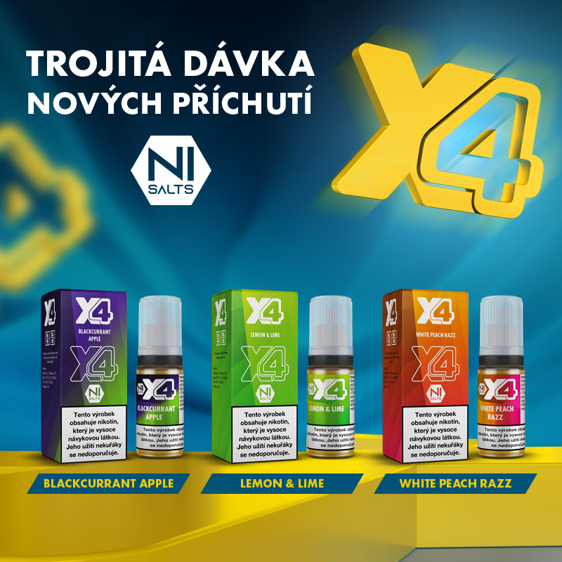 Nové příchutě nikotinových solí X4
