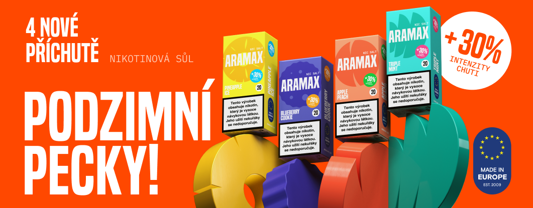 Podzimní pecky Aramax Salt od RITCHY už od 169 Kč!