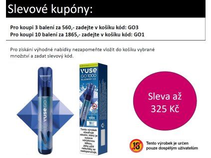 VUSE GO 1000 PEN Blueberry Ice 18mg