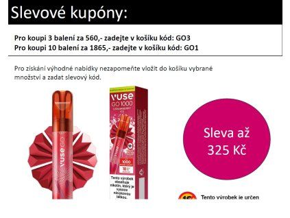 VUSE GO 1000 PEN Strawberry Ice 18mg