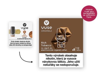 VYPE EPEN 3 NÁPLŇ RICH TOBACCO 2ML 12MG 2KS