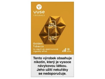 VUSE EPOD NÁPLŇ GOLDEN TOBACCO 2ML 18MG 2KS