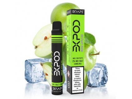 EXVAPE EXPOD jednorázová e-cigareta Apple Ice 20mg