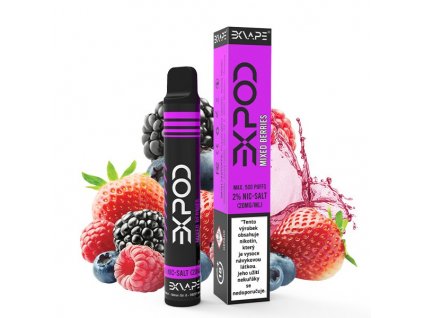 EXVAPE EXPOD jednorázová e-cigareta Mixed Berries 20mg
