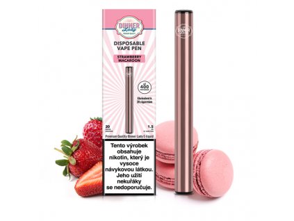 Dinner Lady Vape Pen jednorázová e-cigareta Strawberry Macaron 20mg/ml