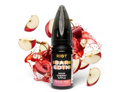 E-liquid Riot BAR EDTN Salt 10ml: Sour Cherry Apple (Třešeň a zelené jablko)