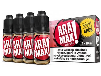 7868 1 e liquid aramax max strawberry 4x10ml 3mg nikotinu ml