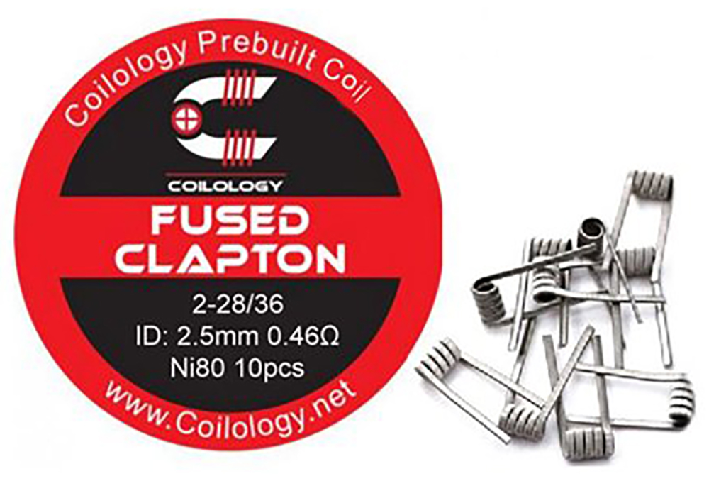 Předmotané spirálky Coilology Fused Clapton Ni80 0,46ohm - 10ks