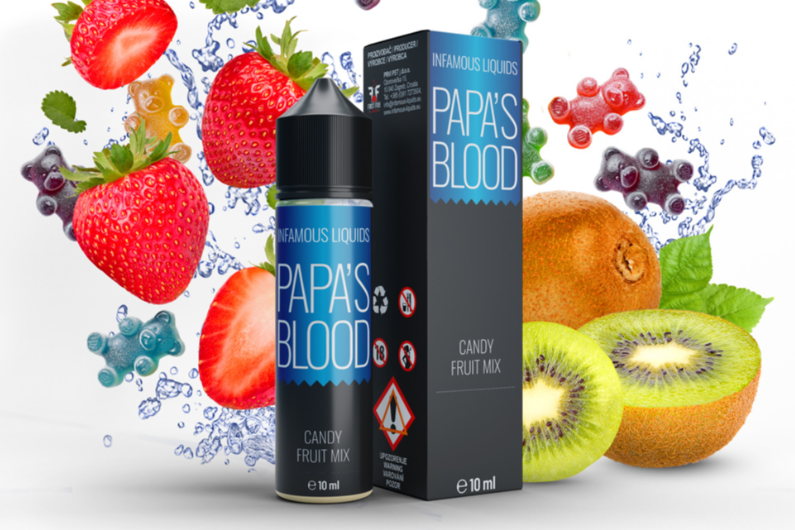 Příchuť Infamous Originals S&V: Papa Smurf's Blood (Ovocné želé bonbony) 10ml