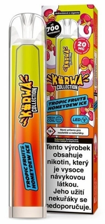 Kurwa Collection jednorázová ecigareta – 20mg – Tropic Fruit Honeydew Ice