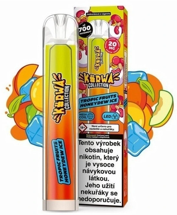 Kurwa Collection jednorázová ecigareta - 20mg - Tropic Fruit Honeydew Ice