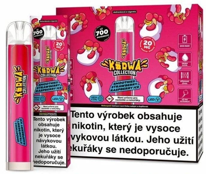Kurwa Collection jednorázová ecigareta - 20mg - Smoothie Strawberry Raspberry Ice (obrázek 3)