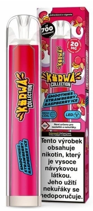 Kurwa Collection jednorázová ecigareta – 20mg – Smoothie Strawberry Raspberry Ice