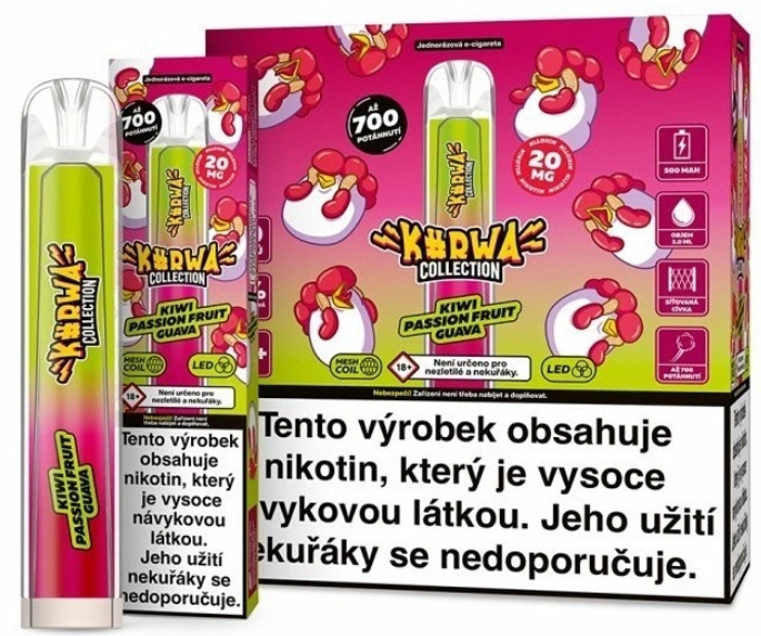 Kurwa Collection jednorázová ecigareta - 20mg - Kiwi Passion Fruit Guava (obrázek 3)