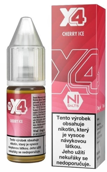 X4 Bar Juice Salt Cherry Ice (Chladivá třešeň) 10ml Obsah nikotinu: 10 mg
