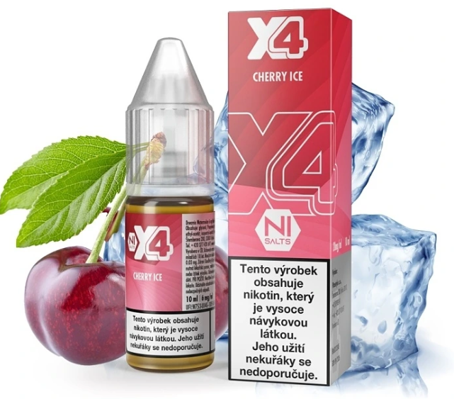 X4 Bar Juice Salt Cherry Ice (Chladivá třešeň) 10ml Obsah nikotinu: 10 mg