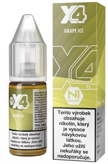 X4 Bar Juice Salt Grape Ice (Chladivé hroznové víno) 10ml Obsah nikotinu: 10 mg