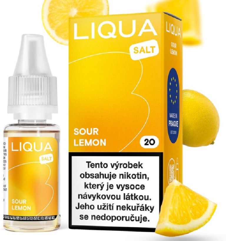 LIQUA Salt Sour Lemon (Nakyslý citron) 10ml Obsah nikotinu: 20mg