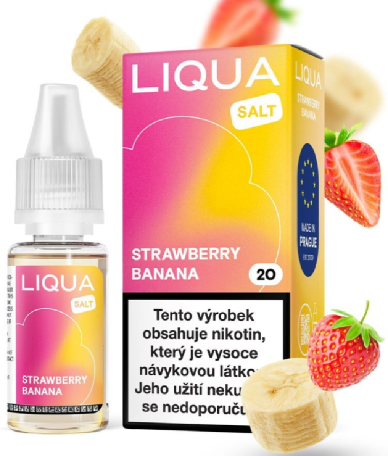 LIQUA Salt Strawberry Banana (Jahoda a banán) 10ml Obsah nikotinu: 10 mg
