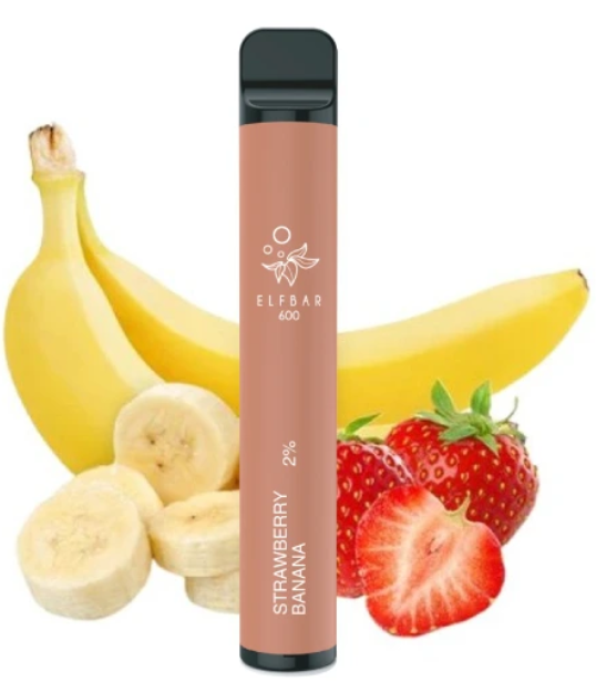 ELF BAR 600 jednorázová e-cigareta Strawberry Banana