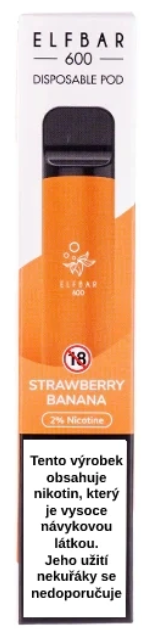 ELF BAR 600 jednorázová e-cigareta Strawberry Banana
