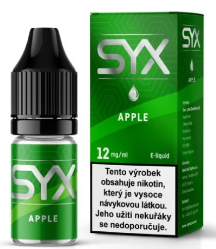 e-liquid SYX CLASSIC Apple 10ml Obsah nikotinu: 12 mg Jablko