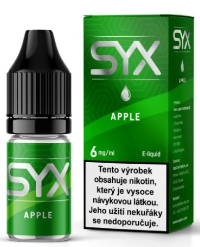 e-liquid SYX CLASSIC Apple 10ml Obsah nikotinu: 12 mg Jablko