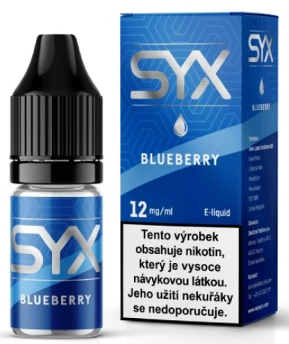 e-liquid SYX CLASSIC Blueberry 10ml Obsah nikotinu: 12 mg Borůvka