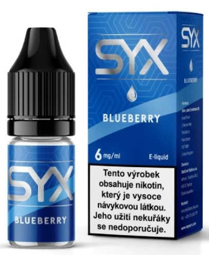 e-liquid SYX CLASSIC Blueberry 10ml Obsah nikotinu: 12 mg Borůvka