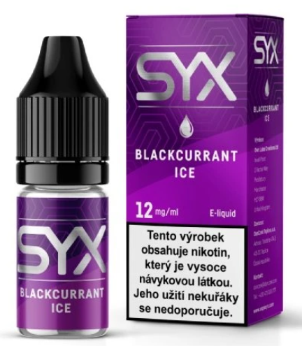 e-liquid SYX CLASSIC Blackcurrant Ice 10ml Obsah nikotinu: 12 mg Chladivý černý rybíz