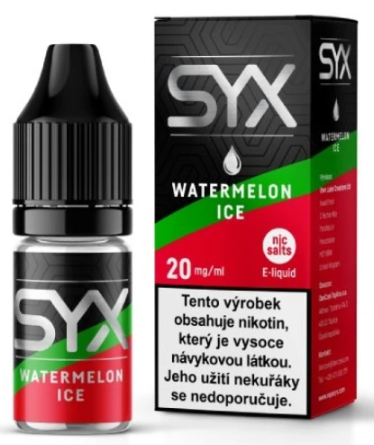 e-liquid SYX NS Watermelon Ice 10ml Obsah nikotinu: 10 mg Chladivý vodní meloun