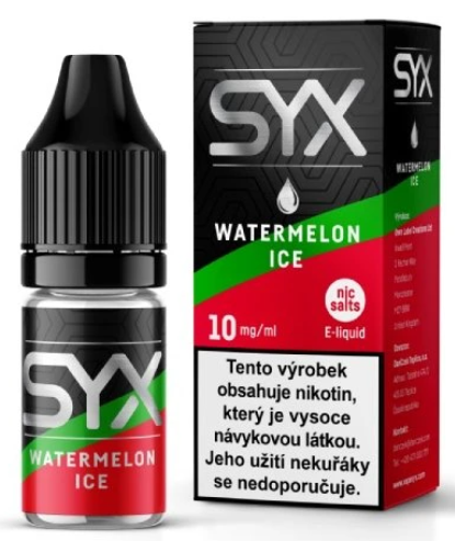 e-liquid SYX NS Watermelon Ice 10ml Obsah nikotinu: 10 mg Chladivý vodní meloun
