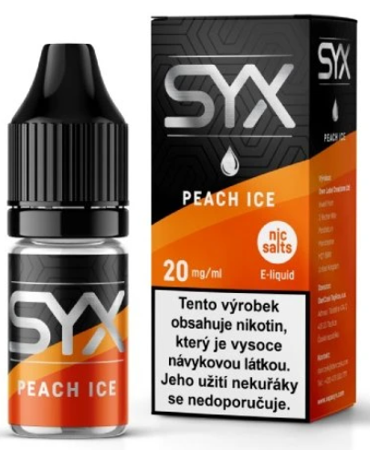 e-liquid SYX NS Peach Ice 10ml Obsah nikotinu: 20 mg Chladivá broskev