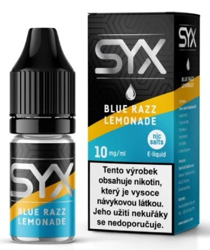 e-liquid SYX NS BlueRazz Lemonade 10ml Obsah nikotinu: 10 mg Malinová limonáda