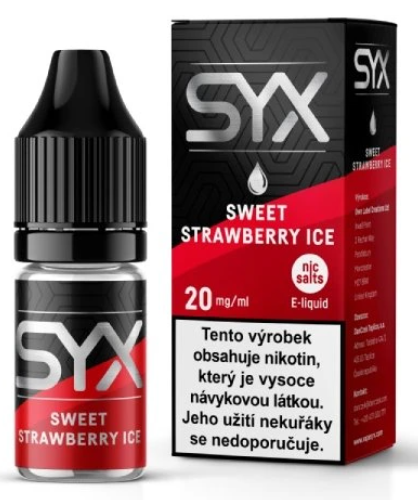 e-liquid SYX NS Sweet Strawberry Ice 10ml Obsah nikotinu: 10 mg Chladivá jahoda
