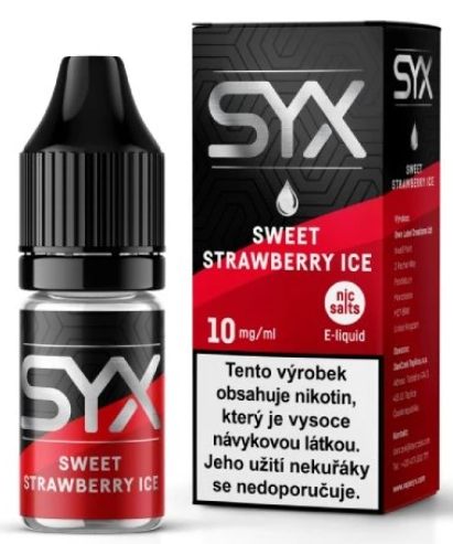 e-liquid SYX NS Sweet Strawberry Ice 10ml Obsah nikotinu: 10 mg Chladivá jahoda